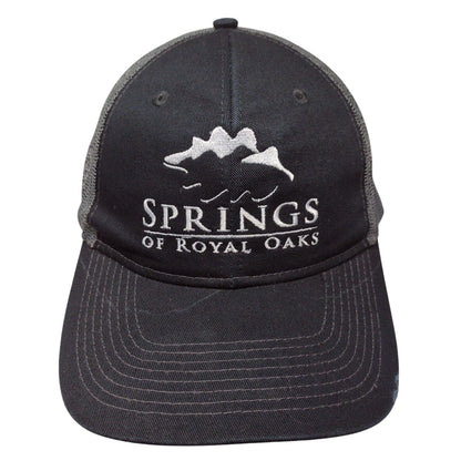 Springs of Royal Oaks Snapback Mesh Back Trucker Hat Black OSFA Embroidered