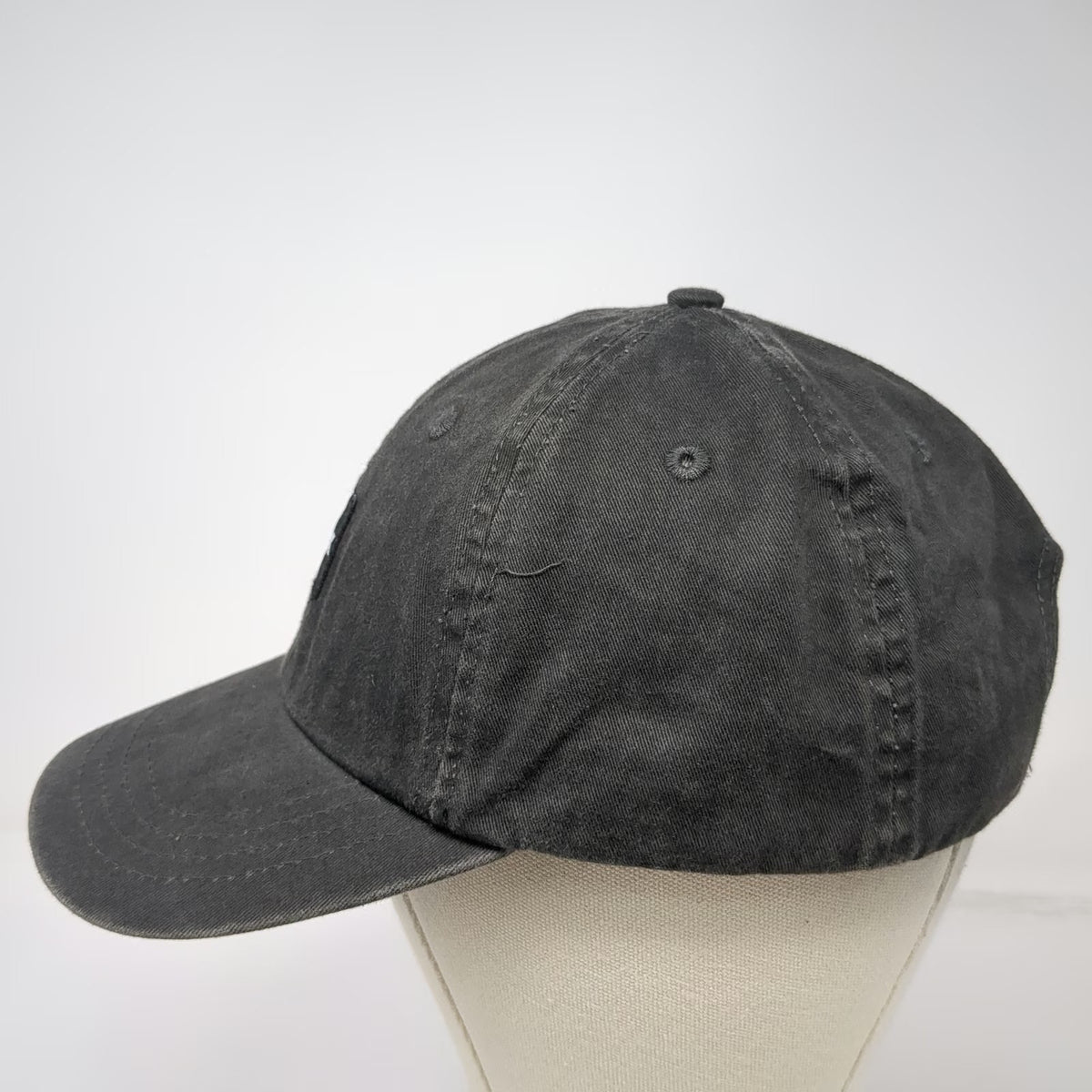 Fabletics Baseball Cap Gray One Size Checkerboard Strap Adjustable Cotton Hat