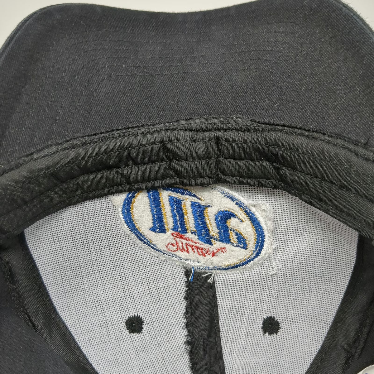 ACME Miller Lite Beer Logo Black Baseball Cap One Size Strapback Embroidered