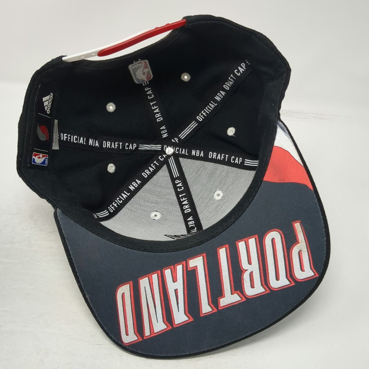 Adidas NBA Portland Trail Blazers Snapback Hat Black One Size Draft Cap OSFM