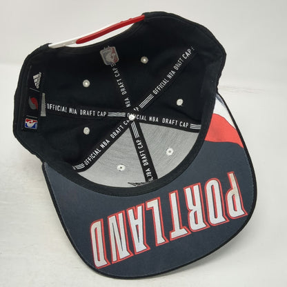 Adidas NBA Portland Trail Blazers Snapback Hat Black One Size Draft Cap OSFM