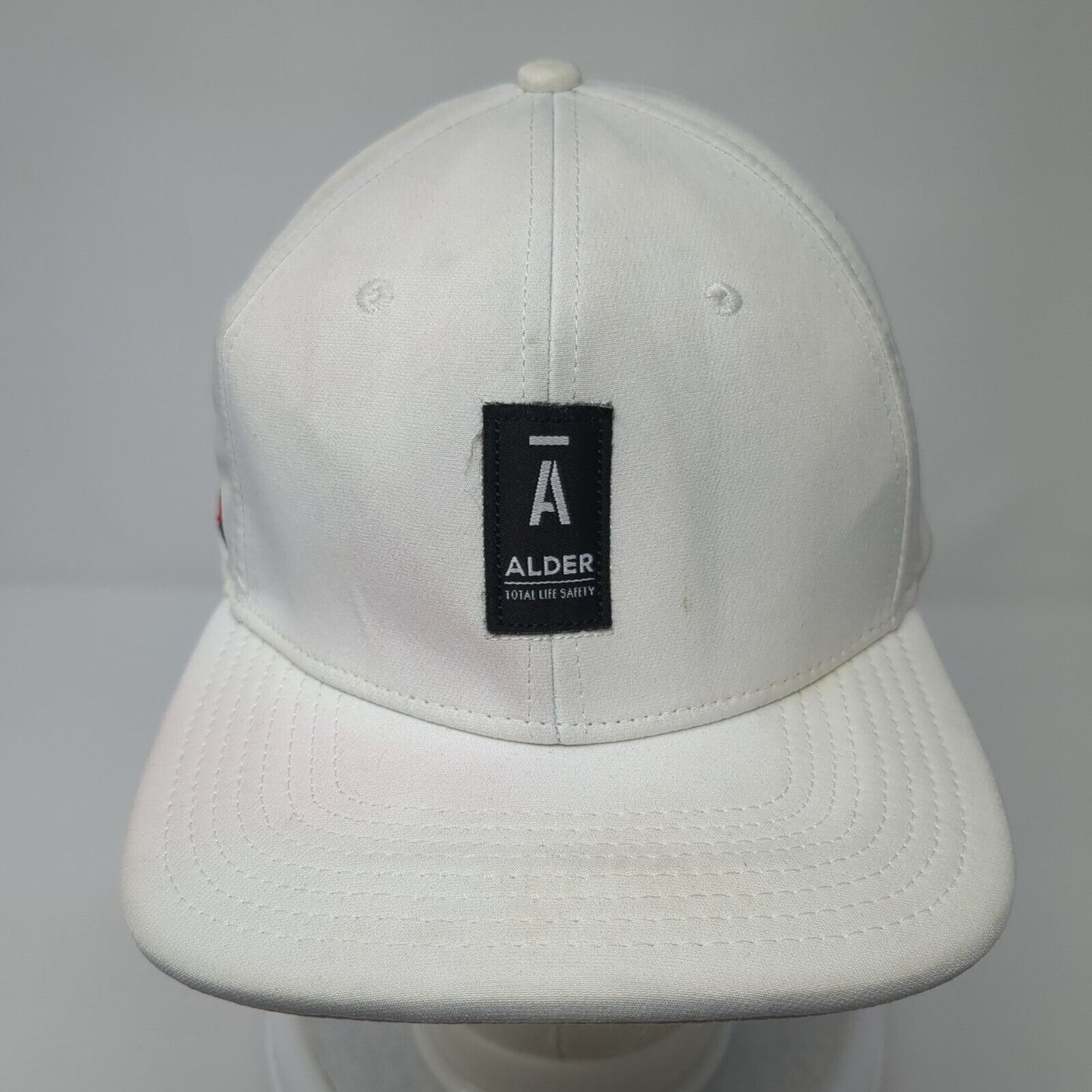 Alder Total Life Safety USA Strapback Hat White OS Adjustable Embroidered Mesh