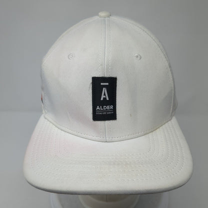 Alder Total Life Safety USA Strapback Hat White OS Adjustable Embroidered Mesh