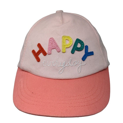 Happy Everyday Kids Strapback Hat Pink 4-8 Years Adjustable Embroidered H&M