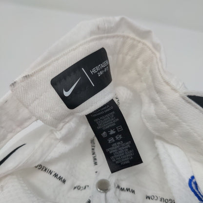 STL Strapback Hat White OSFM Embroidered Nike Heritage 86 Dri-Fit