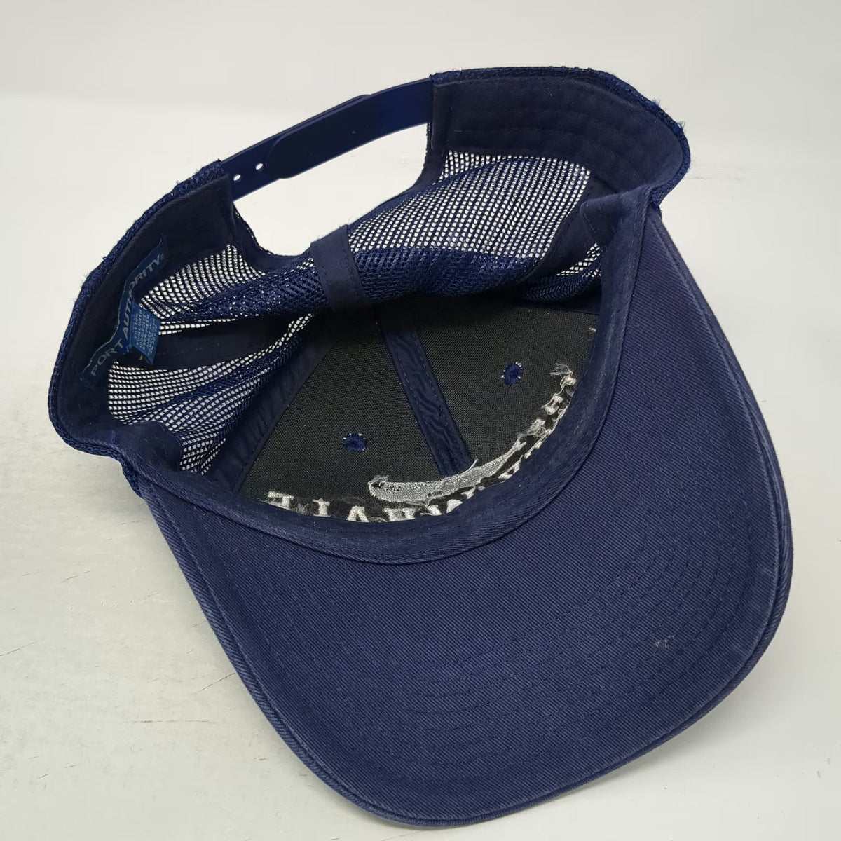 Port Authority Blue One Size Trucker Hat Salty Whale Guesthouse Mesh Snapback