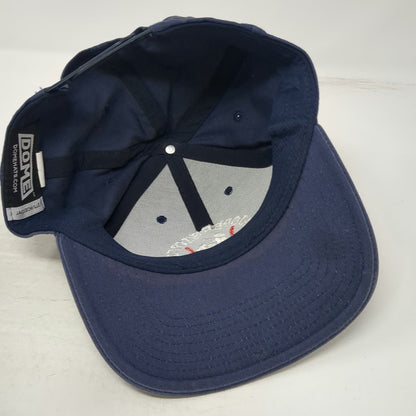Dome Snapback Hat Blue One Size Cooperstown All Star Village Baseball Logo Cap