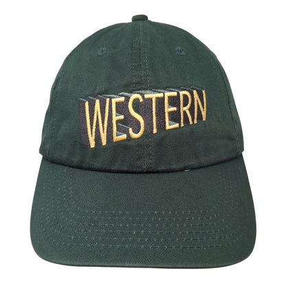 Western Slideback Hat Green One Size Adjustable Embroidered K-Products Vintage