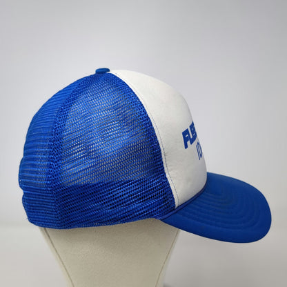 Blue Fleetwood Idaho Trucker Hat One Size Mesh Back Snapback Foam Front Print