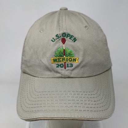 US Open Merion 2013 Slideback Hat Tan OS Adjustable Embroidered USGA Member