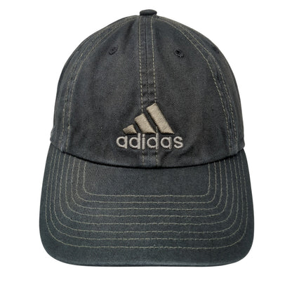 Adidas Slideback Hat Black Embroidered Logo 100% Cotton One Size Adjustable