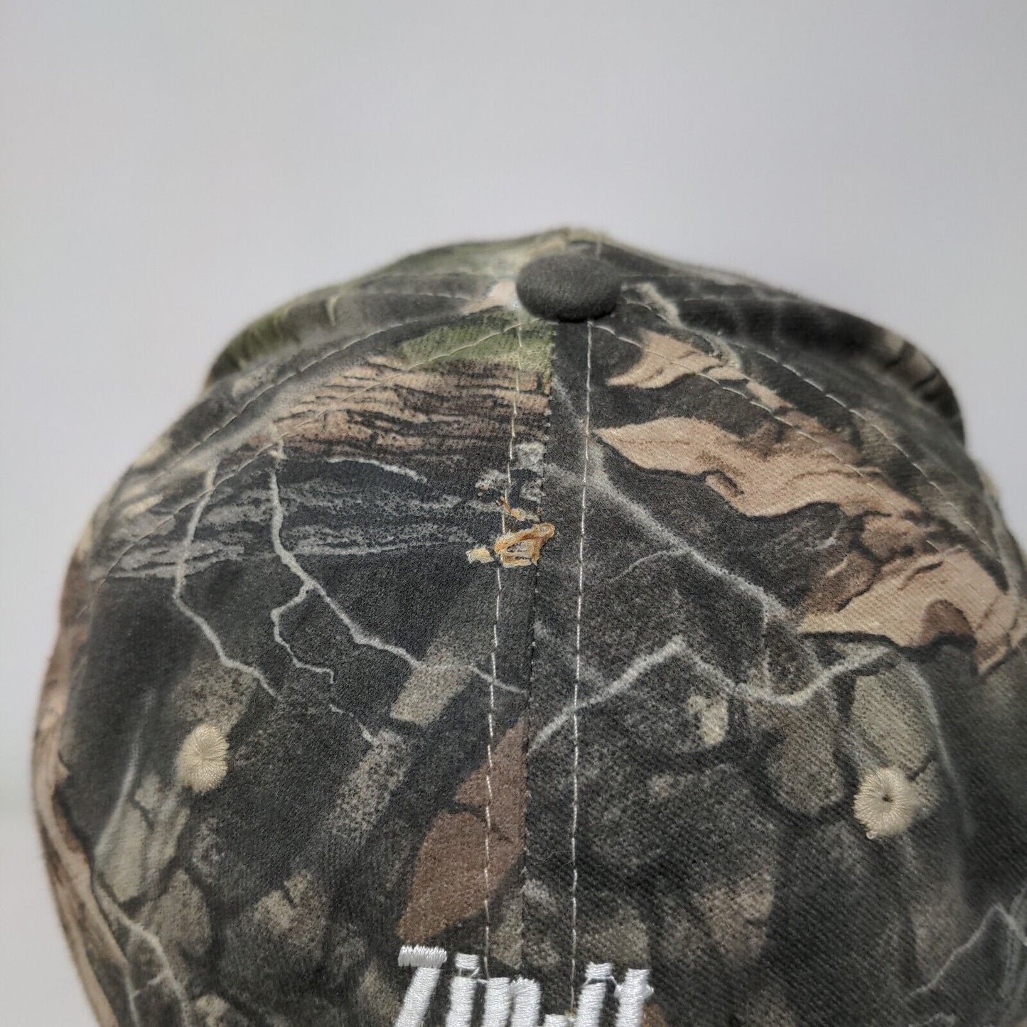Asphalt Zipper Strapback Hat Camo One Size Embroidered 6 Panel