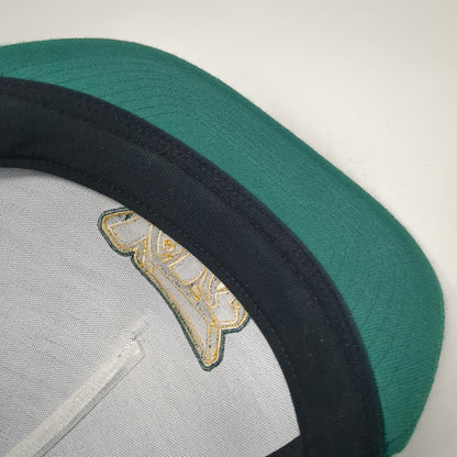 Vans 5 Panel Green Hat One Size Snapback Embroidered Logo Acrylic Wool Blend