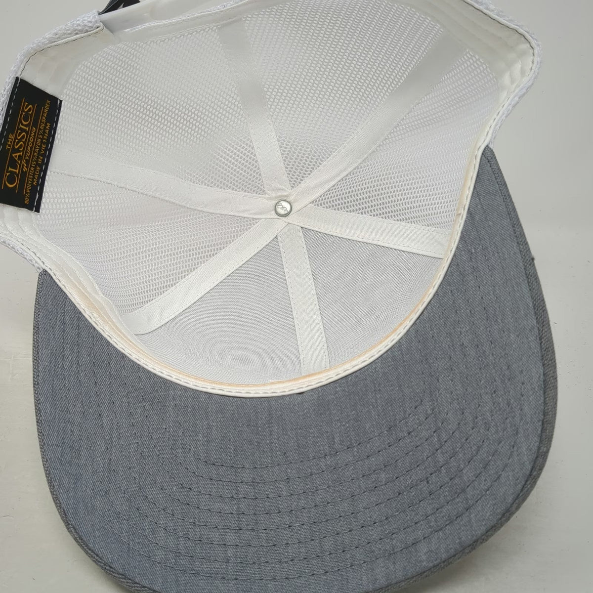 Hurley Trucker Hat Gray One Size White Logo Snapback Mesh Baseball Cap Yupoong