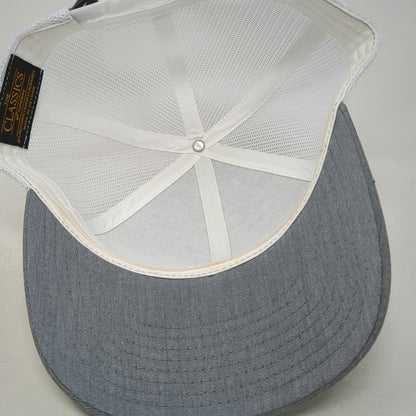 Hurley Trucker Hat Gray One Size White Logo Snapback Mesh Baseball Cap Yupoong