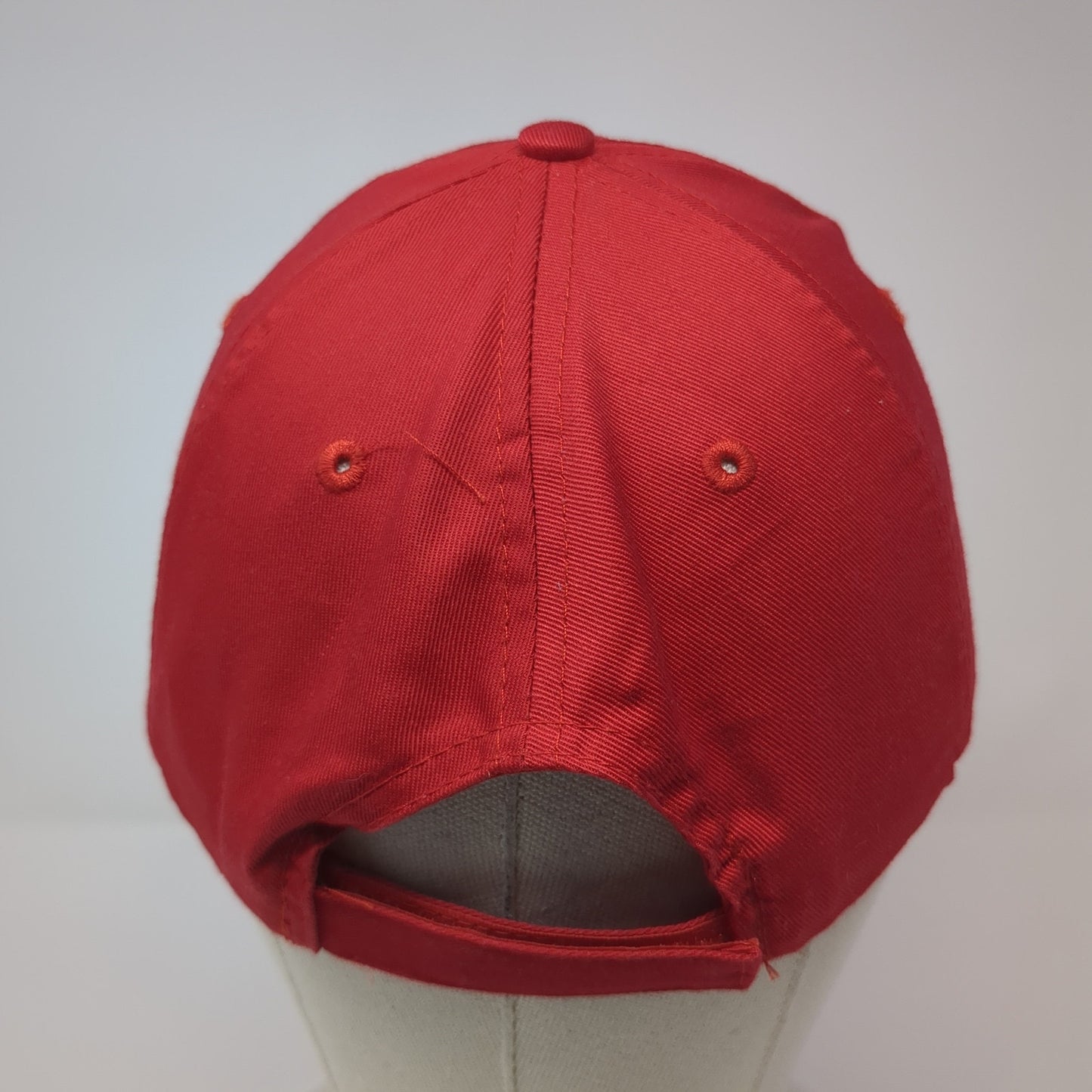 Macs Tire & Auto Strapback Hat Red One Size Adjustable Embroidered