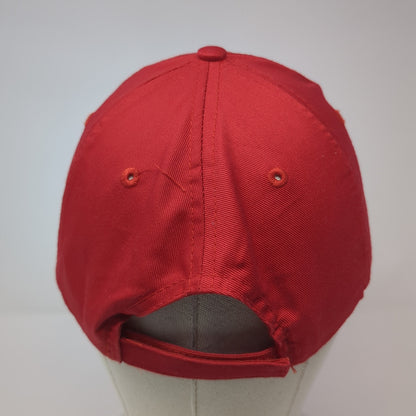 Macs Tire & Auto Strapback Hat Red One Size Adjustable Embroidered