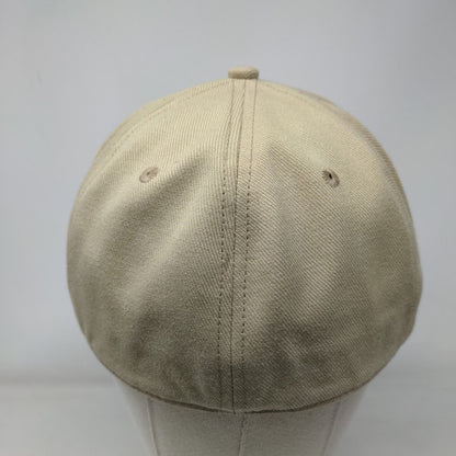 Dickies Fitted Hat Tan Large Embroidered Solid 6 Panel Vent Holes