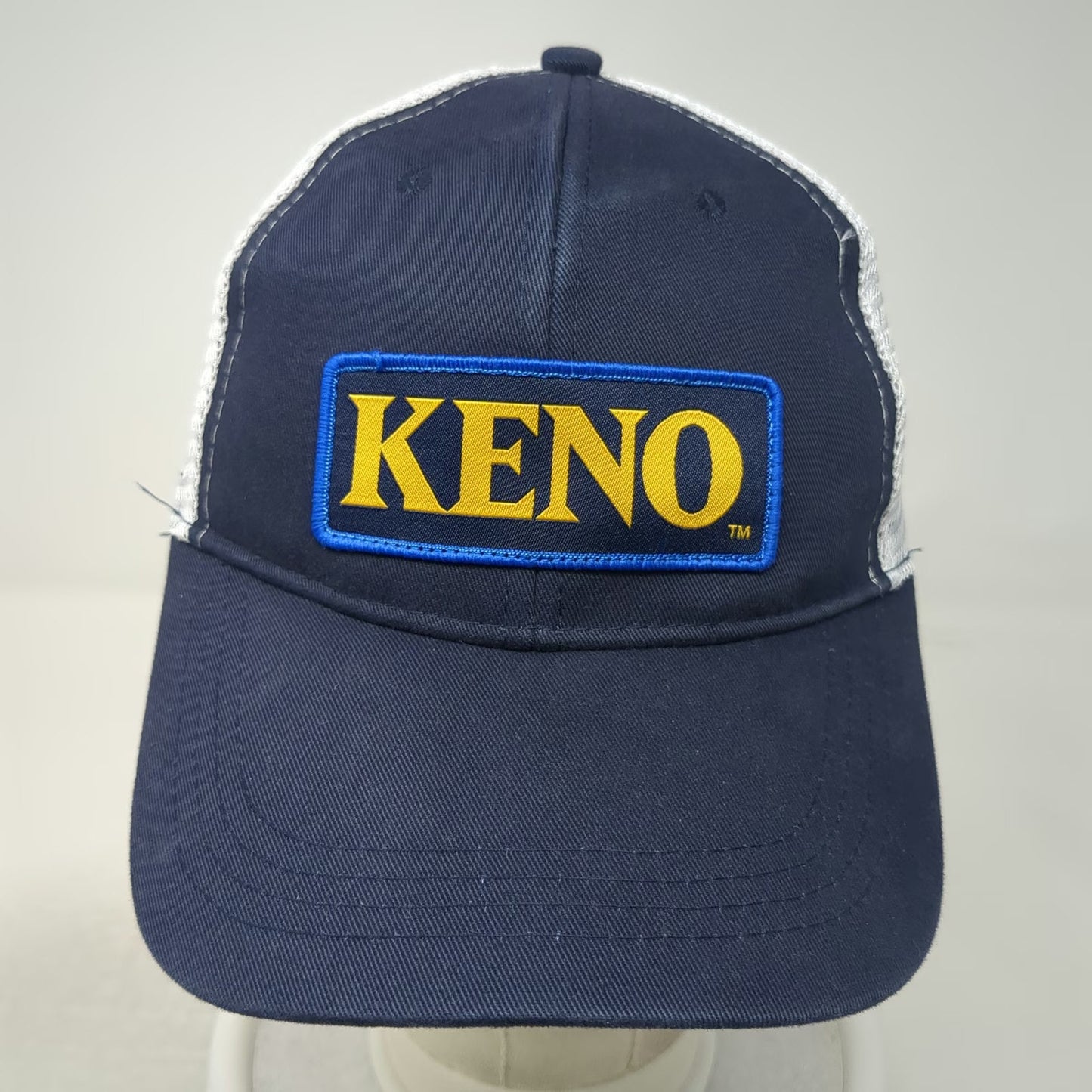 Trucker Hat Blue One Size Keno Patch Logo Mesh Back Snapback Baseball Cap Gear