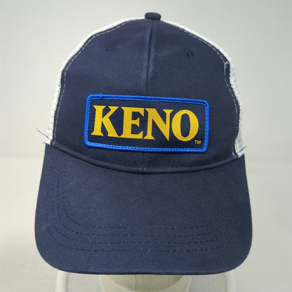 Trucker Hat Blue One Size Keno Patch Logo Mesh Back Snapback Baseball Cap Gear
