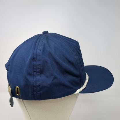 Farm Bureau Insurance 5 Panel Blue Hat One Size Rope Cord Slideback USA Made