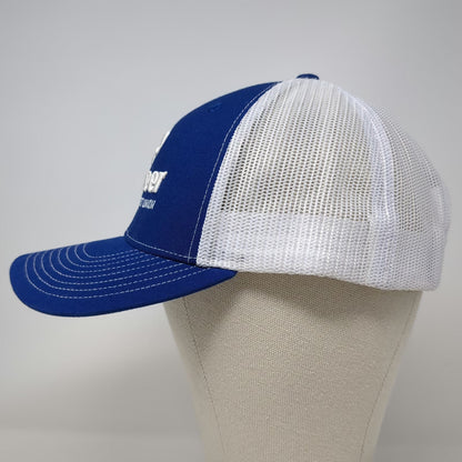 Richardson Trucker Hat Blue One Size Pioneer Federal Credit Union Mesh Snapback