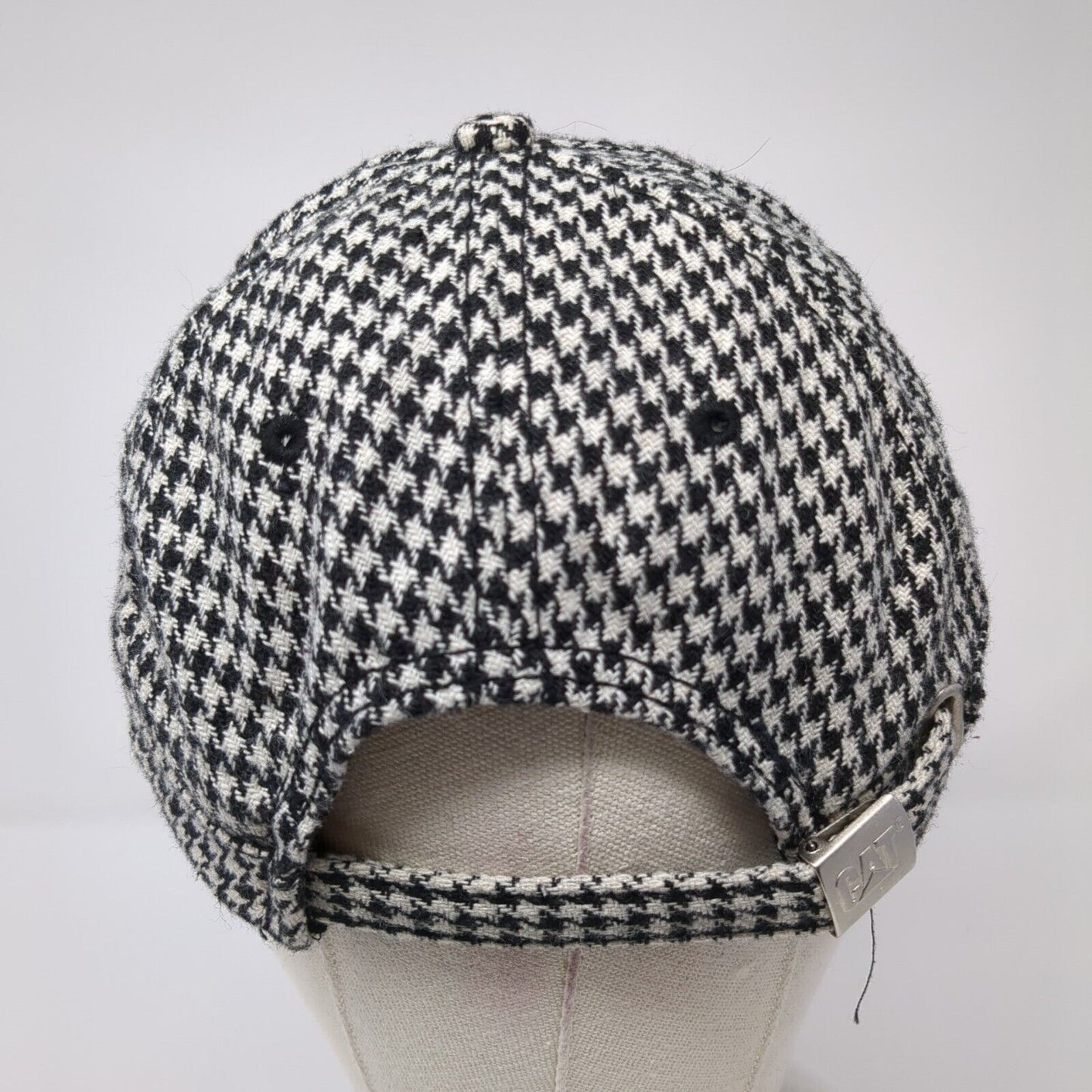 Caterpillar Slideback Hat Multicolor OS Adjustable Houndstooth Embroidered