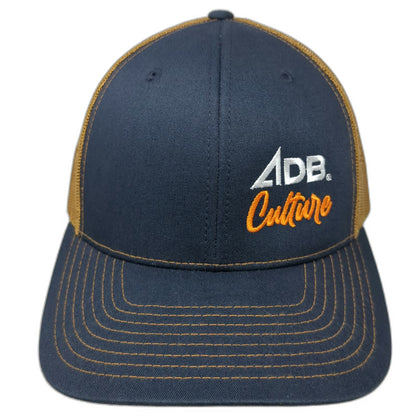 Richardson Trucker Hat Blue Brown One Size ADB Culture Mesh Snapback Logo 112