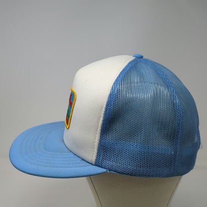 Blue Trucker Hat St. Thomas Virgin Islands Mesh Back Souvenir Palm Tree Vintage