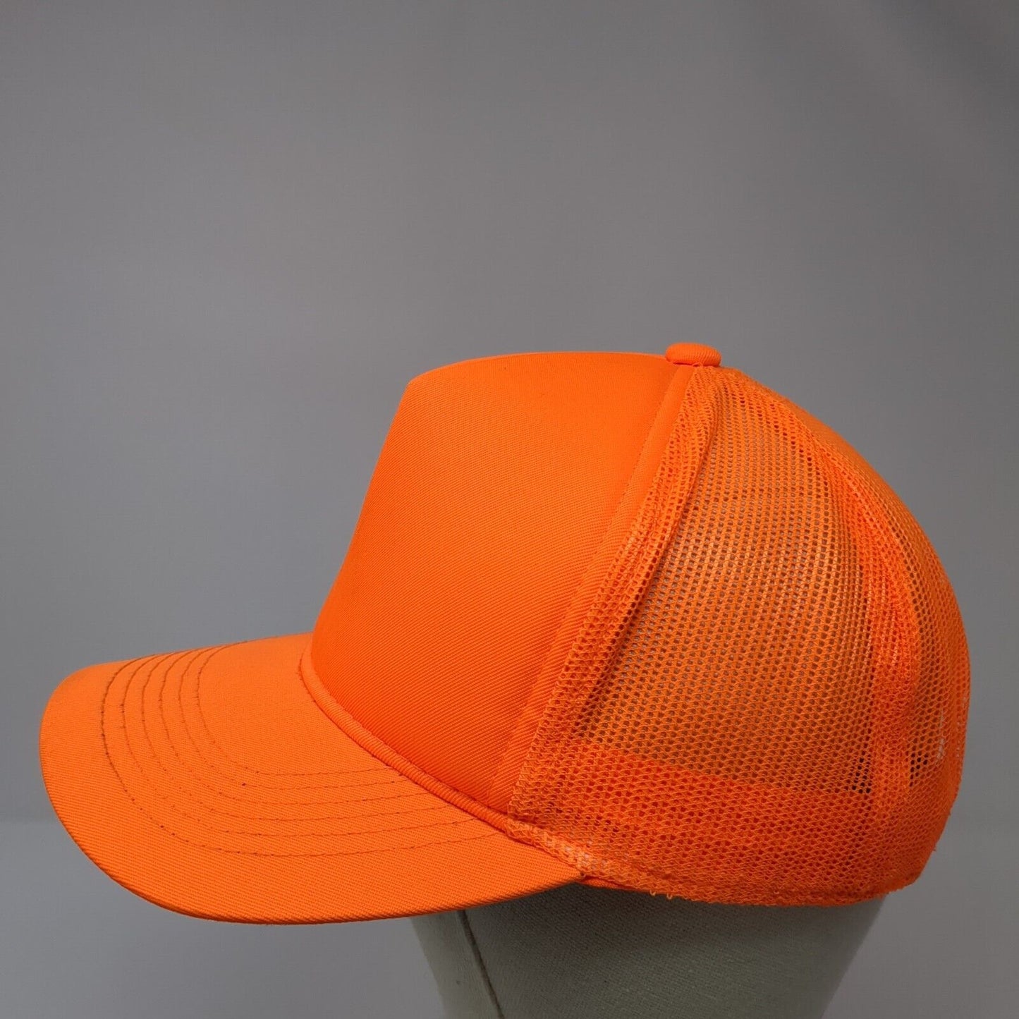 George Snapback Mesh Back Trucker Hat Orange One Size Adjustable Blank