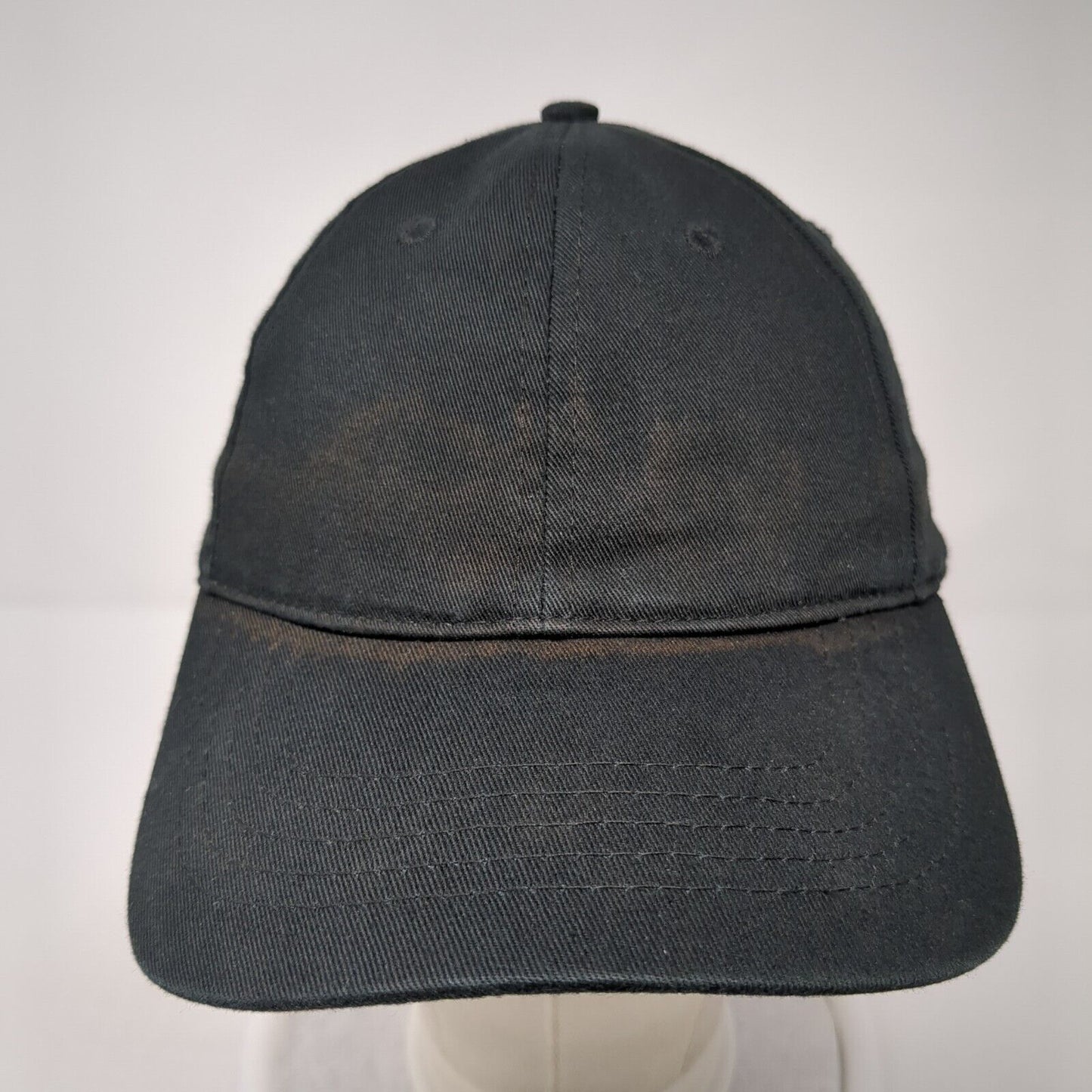 Unbranded Strapback Hat Black One Size Adjustable Vent Holes Blank