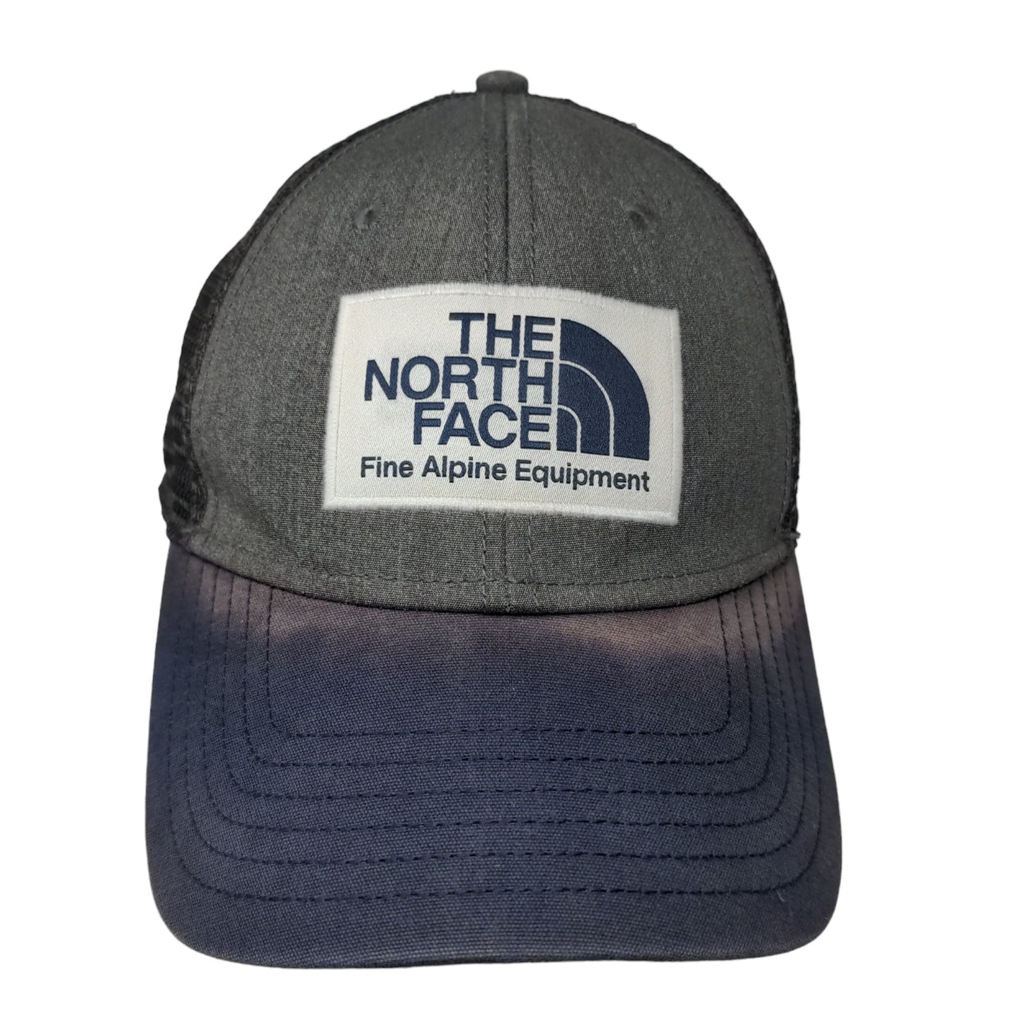 The North Face Men's Snapback Mesh Back Hat Gray Blue Size OS Patch Logo