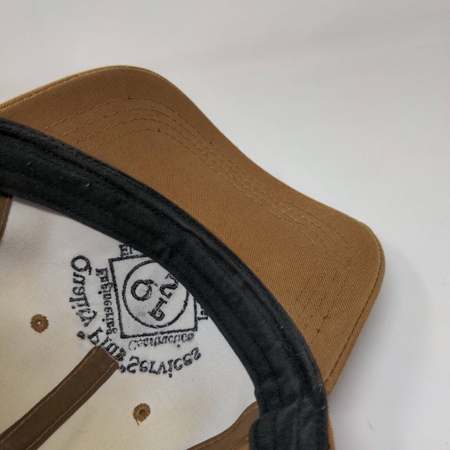 QPS Quality Plus Services Slideback Hat Brown OSFM Adjustable Embroidered