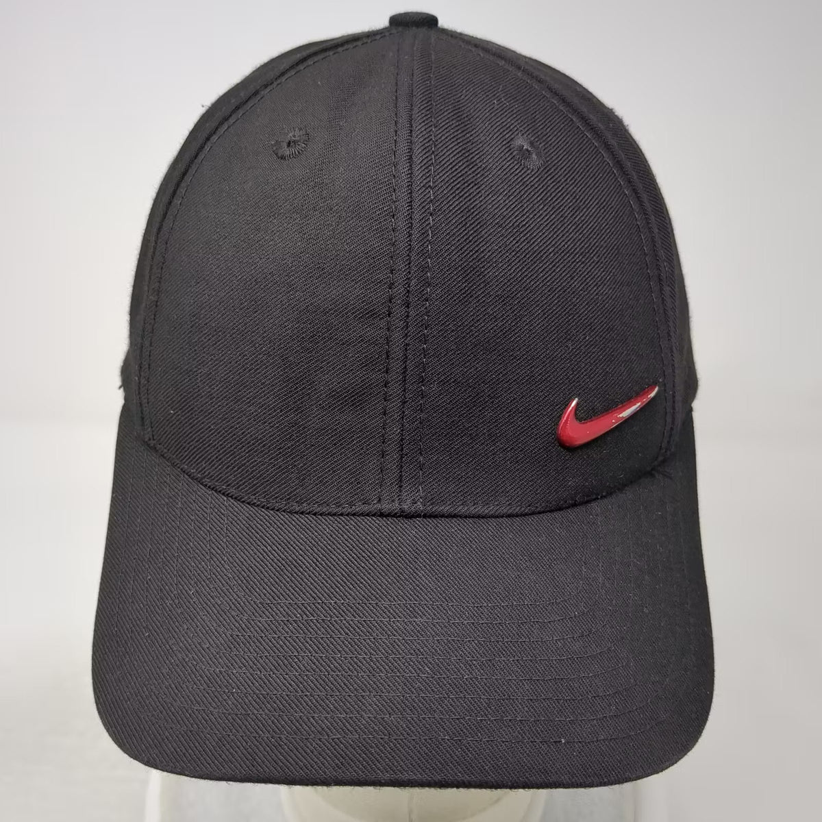 Nike Baseball Cap Black Green Undervisor Slideback Adjustable Hat Logo Vintage