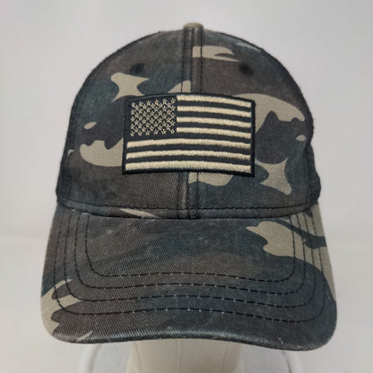 American Flag Snapback Mesh Back Trucker Hat Camo One Size Patriotic