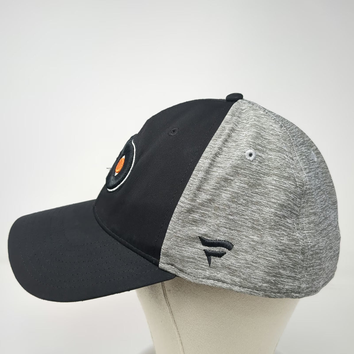 Philadelphia Flyers NHL Fanatics Cap Black Gray XL Heathered Flex Fit Hat Logo