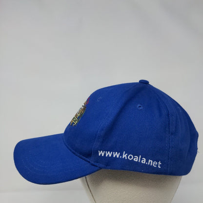 Lone Pine Koala Sanctuary Strapback Hat Blue OSFA Adjustable 6 Panel Cotton