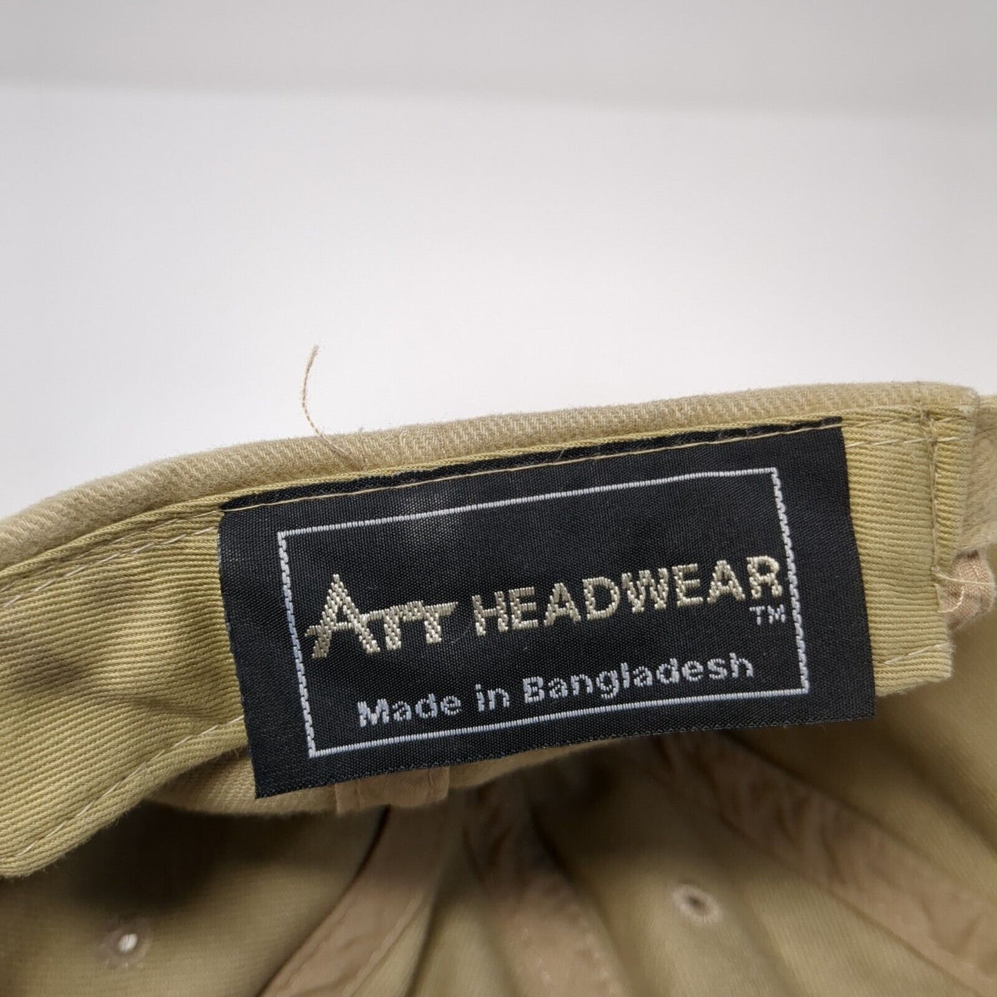 Delta Plastics Slideback Hat Tan One Size Adjustable Embroidered 6 Panel