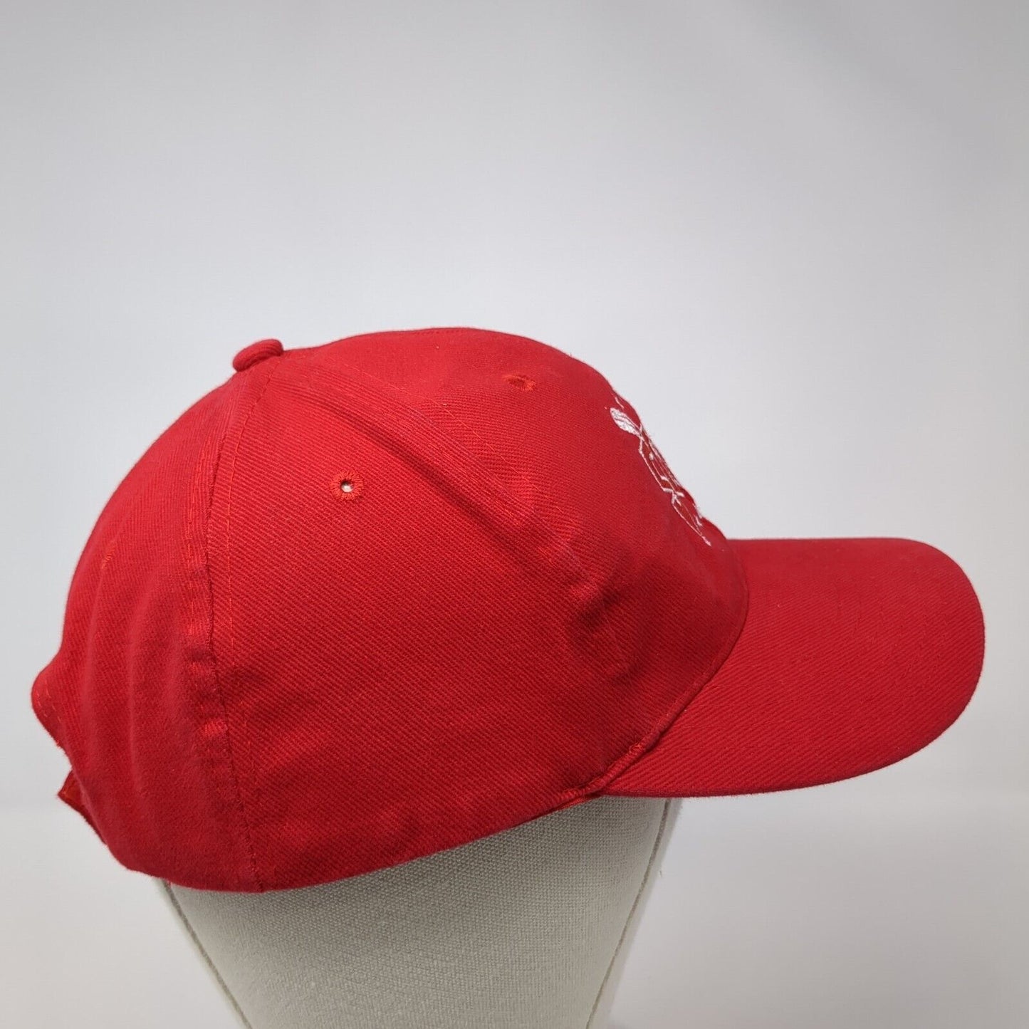 SWA Strapback Hat Red One Size Adjustable Embroidered Outdoor 6 Panel