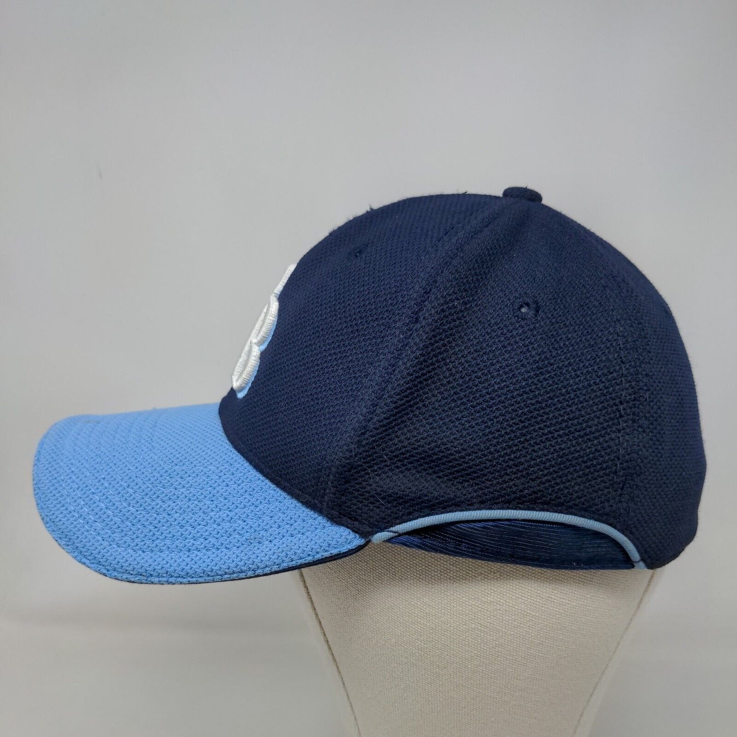 New Era Men's Fitted Hat Blue Size S Embroidered Tampa Bay Rays Logo