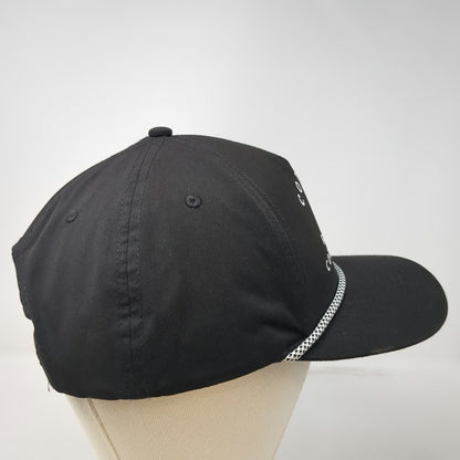 Cowboy Country Club 5 Panel Black Hat One Size Braided Rope Snapback Golf Cap