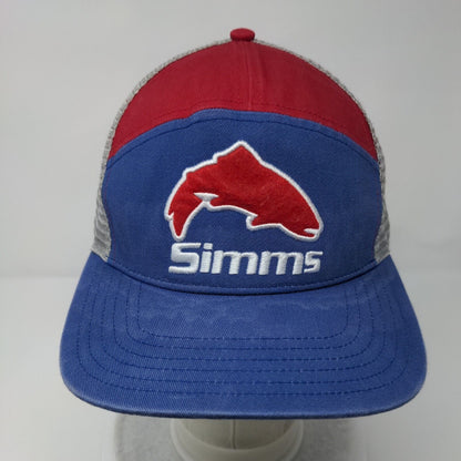 Simms Fish Snapback Mesh Back Trucker Hat Multi OSFM Colorblock