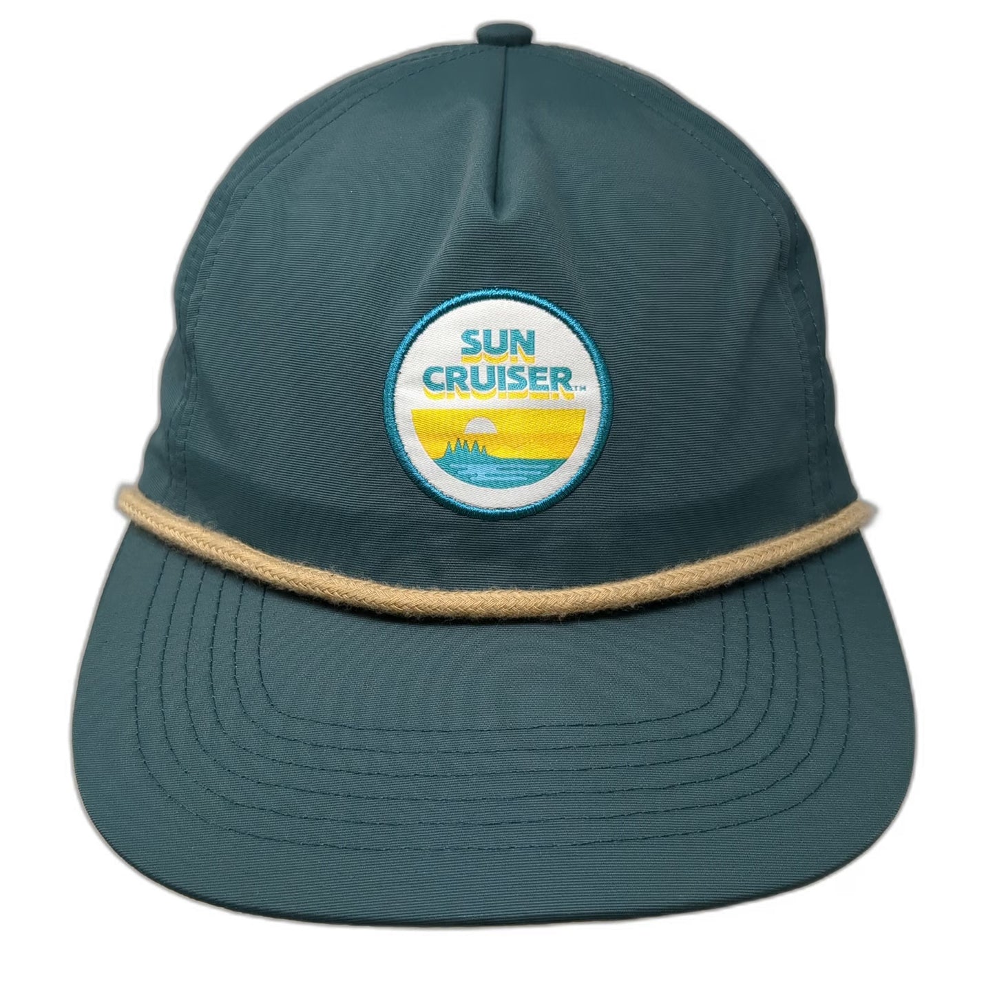 Sun Cruiser 5 Panel Blue One Size Graphic Rope Snapback Lightweight Beach Hat