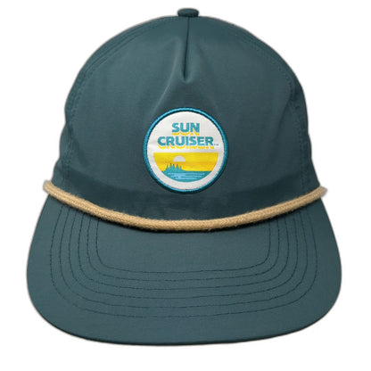 Sun Cruiser 5 Panel Blue One Size Graphic Rope Snapback Lightweight Beach Hat