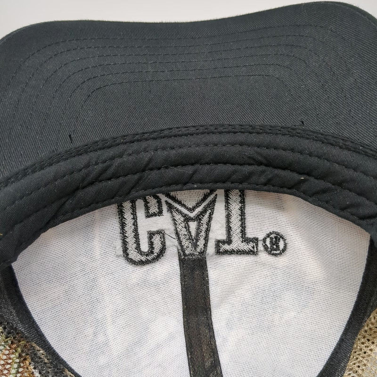 CAT Baseball Cap Green Black One Size Mesh Camo Holt of California Strapback Hat
