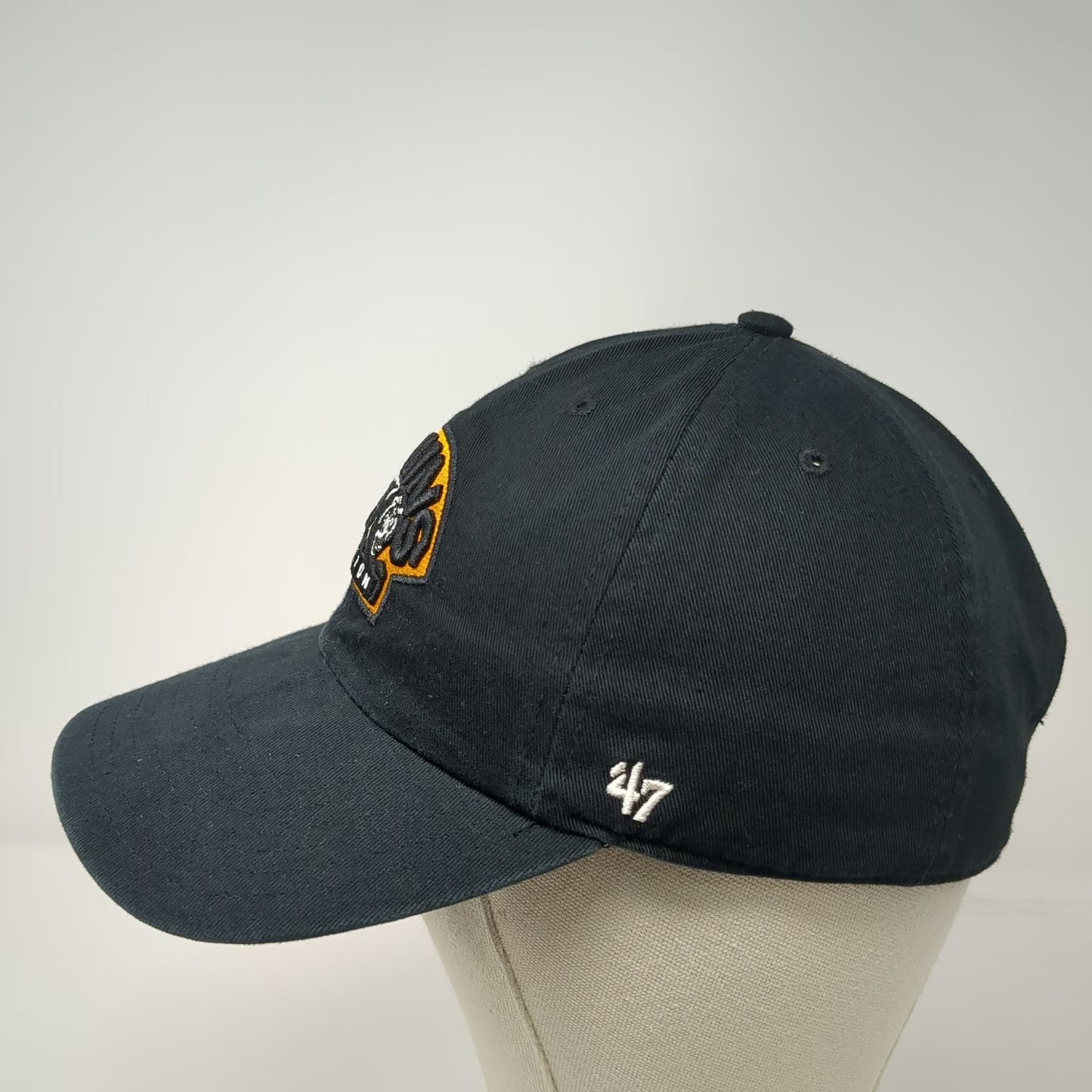 '47 Boston Bruins NHL Black OSFM Cap Strapback Embroidered Logo Cotton OSFA Hat