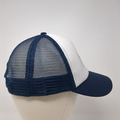 ROXY Snapback Trucker Hat Blue One Size Adjustable Mesh Back 6 Panel Polyester