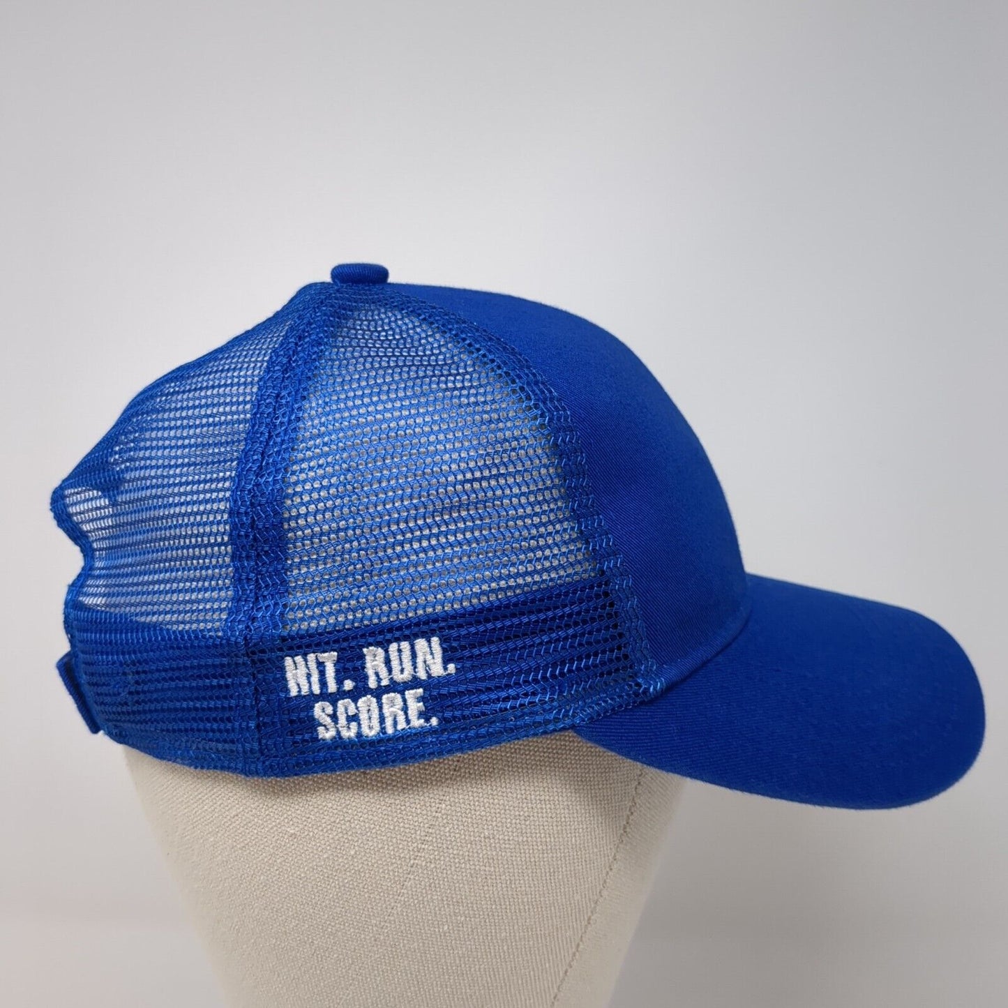 Hubble Homes Strapback Mesh Back Trucker Hat Blue One Size Adjustable