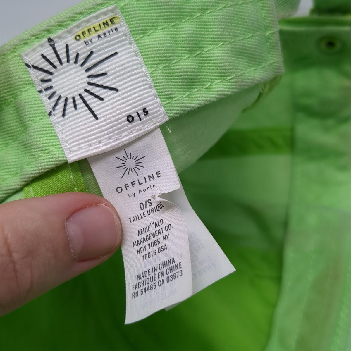OFFLINE by Aerie Baseball Cap Green One Size Whats Your Sign Embroidered hat