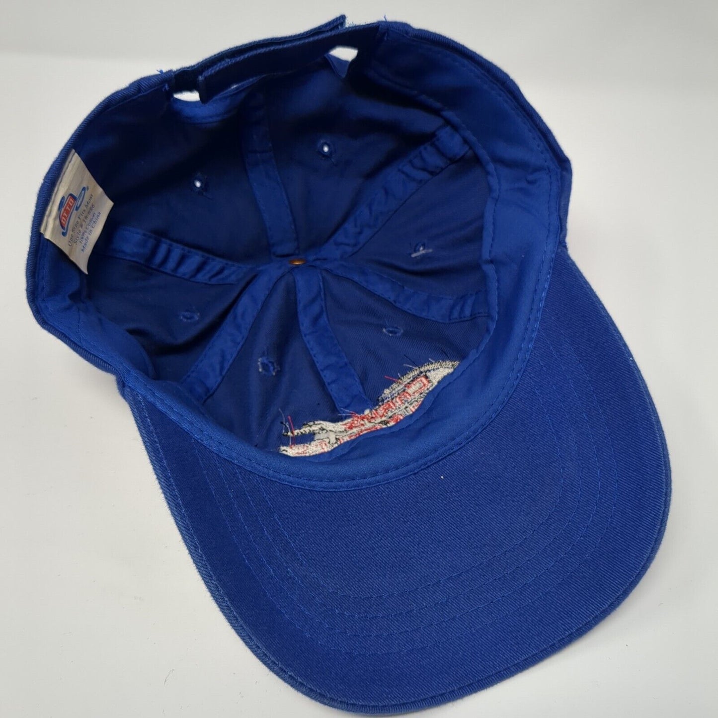 Carl's Cycle Sales Strapback Hat Blue OS Adjustable Embroidered Otto Cotton